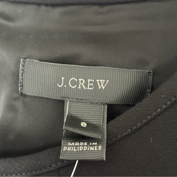 J.crew Womens Bell Sleeve Black Ponte sheath dress size 8 - Picture 8 of 12